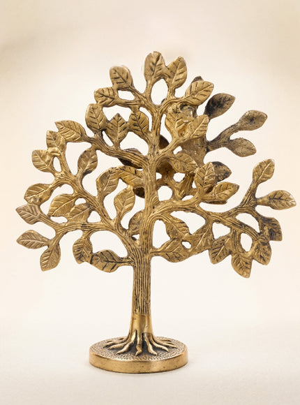 Brass Kalpavriksha Tree - Black Antique Finish - WL0055-2
