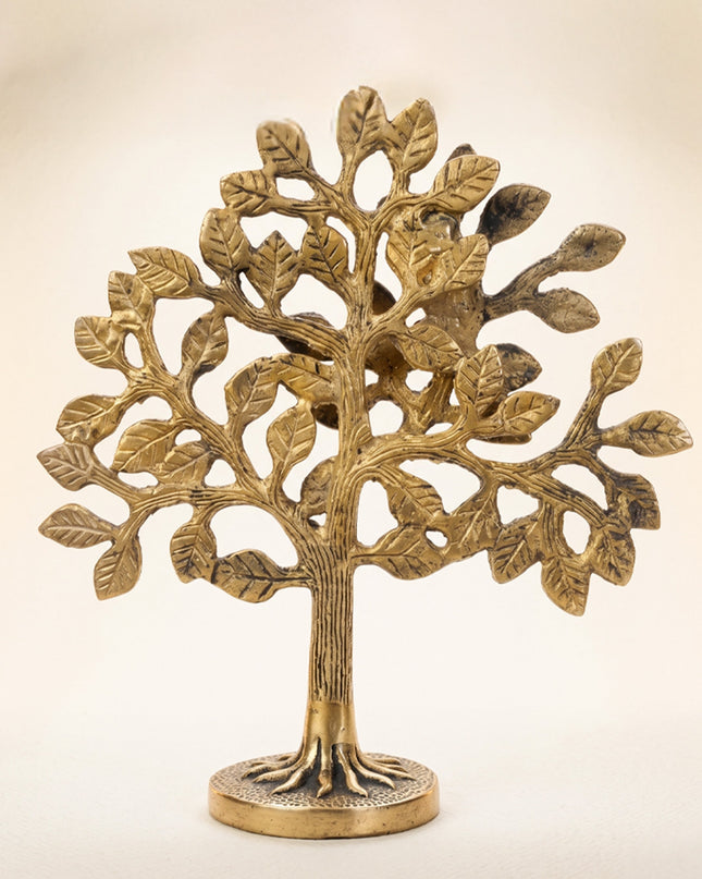 Brass Kalpavriksha Tree - Black Antique Finish - WL0055-2