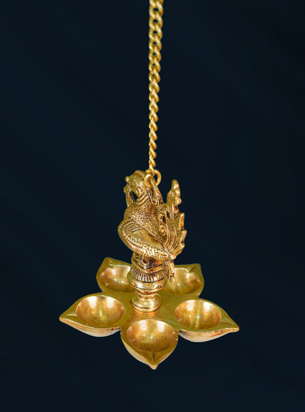 Brass Hanging Annapakshi Five-Face Diya - WL0057