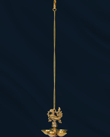 Brass Hanging Annapakshi Five-Face Diya - WL0057