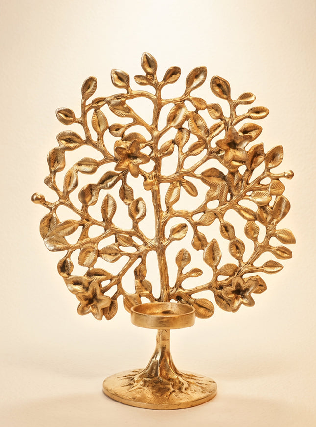 Brass Kalpavriksha with T-Light Holder - WL0587
