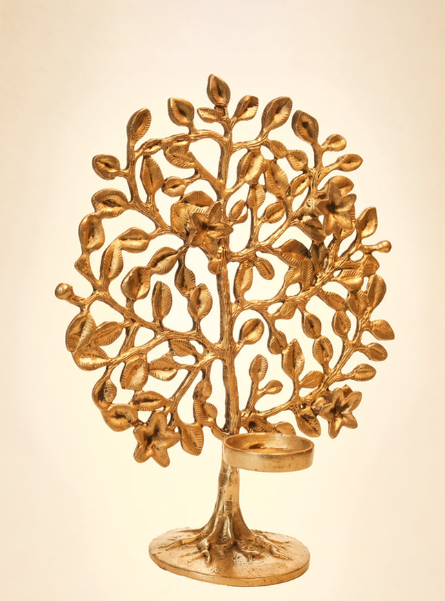 Brass Kalpavriksha with T-Light Holder - WL0587