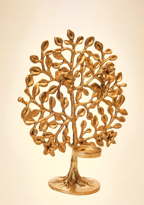 Brass Kalpavriksha with T-Light Holder - WL0587