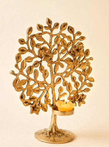 Brass Kalpavriksha with T-Light Holder - WL0587