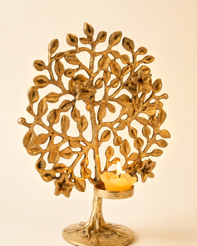Brass Kalpavriksha with T-Light Holder - WL0587