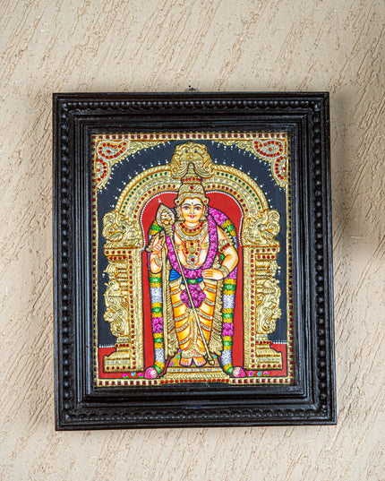 Tanjore Painting - Murugan - Semi Embossed - 15x12 inch - WL1941