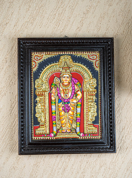 Tanjore Painting - Murugan - Semi Embossed - 15x12 inch - WL1941