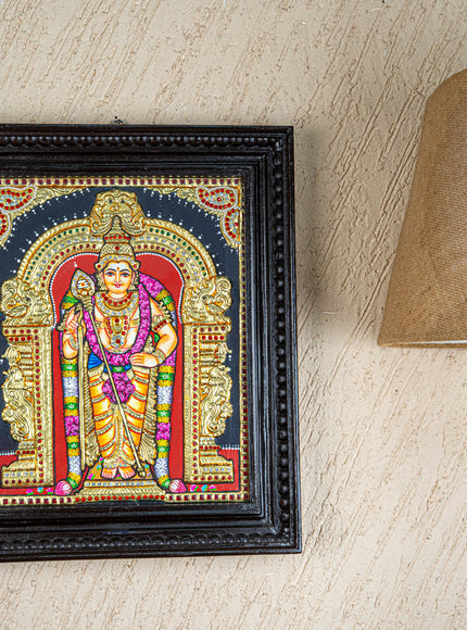 Tanjore Painting - Murugan - Semi Embossed - 15x12 inch - WL1941