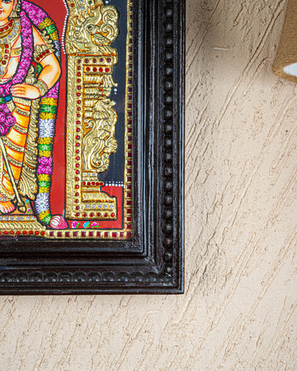 Tanjore Painting - Murugan - Semi Embossed - 15x12 inch - WL1941