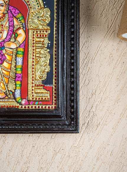 Tanjore Painting - Murugan - Semi Embossed - 15x12 inch - WL1941