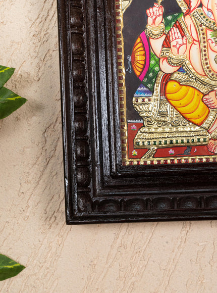 Tanjore Painting - Ganesha - Flat (Gold Foil) - 10x8 inch - WL2343