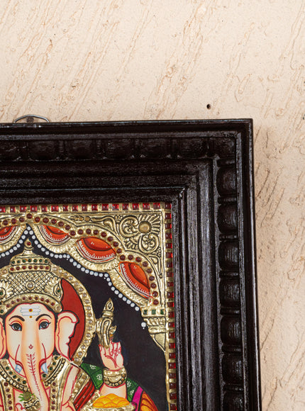 Tanjore Painting - Ganesha - Flat (Gold Foil) - 10x8 inch - WL2343