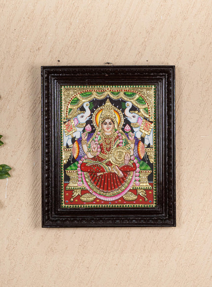 Tanjore Painting - Gajalakshmi - Flat (Gold Foil) - 15x12 inch - WL2452