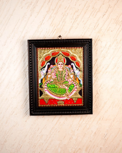 Tanjore Painting - Gajalakshmi - Flat (Gold Foil) - 15x12 inch - WL2452
