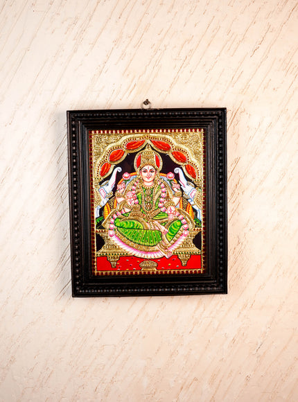 Tanjore Painting - Gajalakshmi - Flat (Gold Foil) - 15x12 inch - WL2452