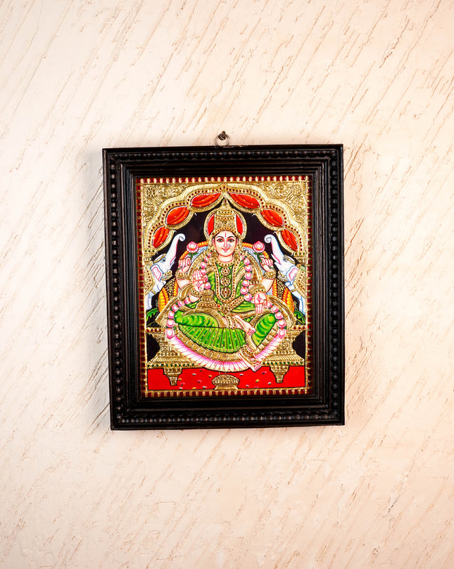 Tanjore Painting - Gajalakshmi - Flat (Gold Foil) - 15x12 inch - WL2452