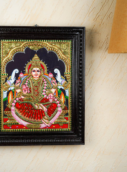 Tanjore Painting - Gajalakshmi - Flat (Gold Foil) - 15x12 inch - WL2452