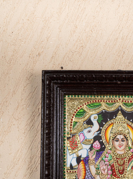 Tanjore Painting - Gajalakshmi - Flat (Gold Foil) - 15x12 inch - WL2452