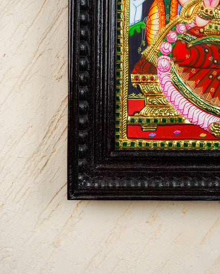 Tanjore Painting - Gajalakshmi - Flat (Gold Foil) - 15x12 inch - WL2452