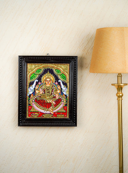 Tanjore Painting - Gajalakshmi - Flat (Gold Foil) - 15x12 inch - WL2452
