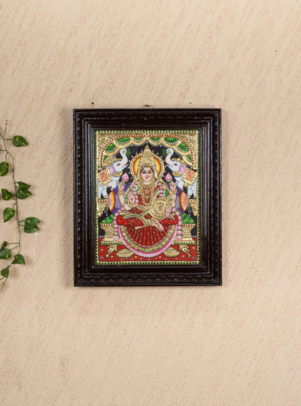 Tanjore Painting - Gajalakshmi - Flat (Gold Foil) - 15x12 inch - WL2452