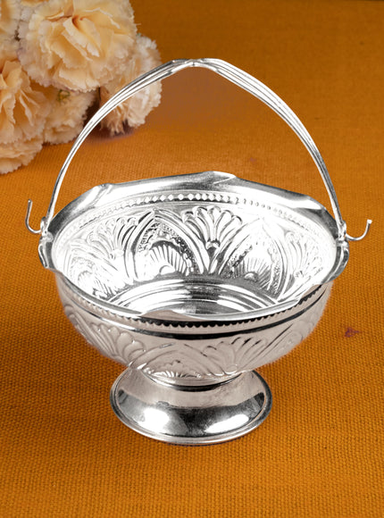 German Silver Pooja Basket - WL3571
