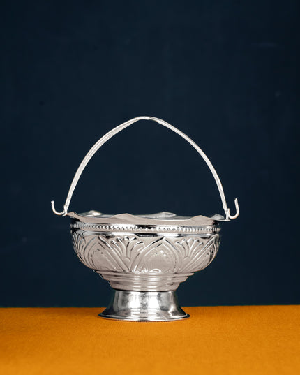 German Silver Pooja Basket - WL3571