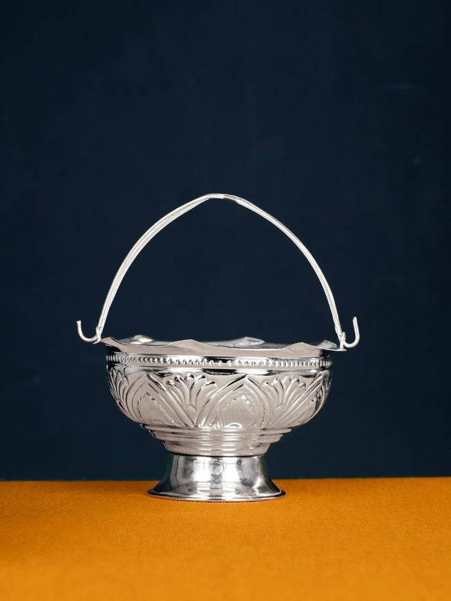 German Silver Pooja Basket - WL3571
