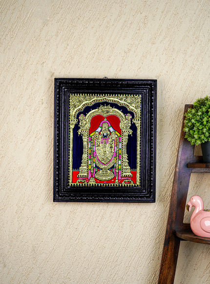 Tanjore Painting - Tirupathi Balaji - Flat (Gold Foil) - 15x12 inch - WL3970