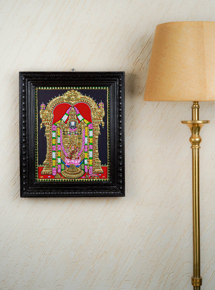 Tanjore Painting - Tirupathi Balaji - Flat (Gold Foil) - 15x12 inch - WL3970