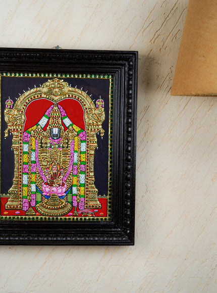 Tanjore Painting - Tirupathi Balaji - Flat (Gold Foil) - 15x12 inch - WL3970