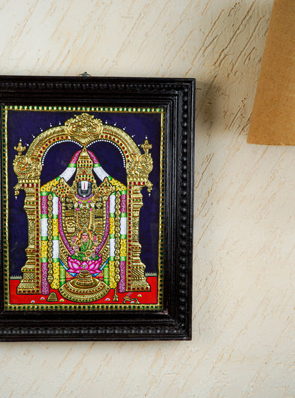 Tanjore Painting - Tirupathi Balaji - Flat (Gold Foil) - 15x12 inch - WL3970