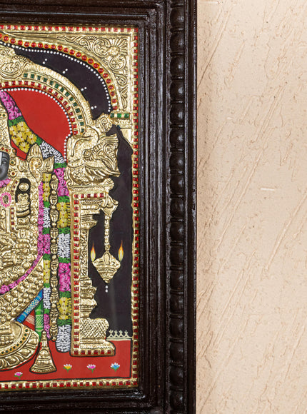Tanjore Painting - Tirupathi Balaji - Flat (Gold Foil) - 15x12 inch - WL3970