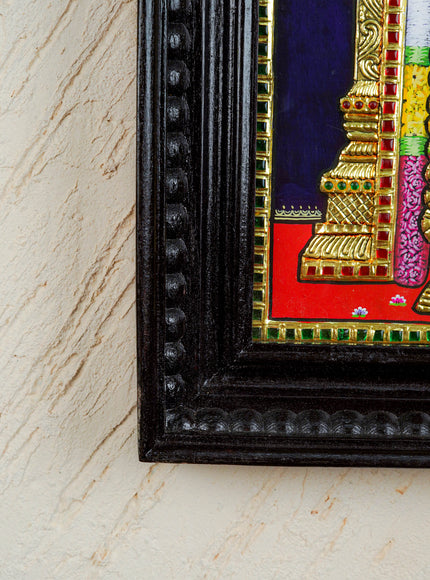 Tanjore Painting - Tirupathi Balaji - Flat (Gold Foil) - 15x12 inch - WL3970