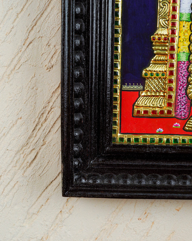 Tanjore Painting - Tirupathi Balaji - Flat (Gold Foil) - 15x12 inch - WL3970