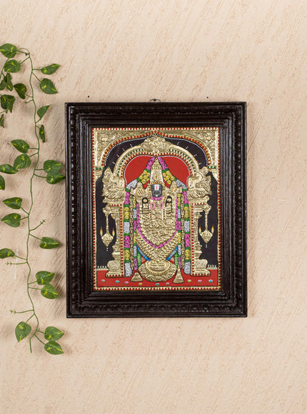 Tanjore Painting - Tirupathi Balaji - Flat (Gold Foil) - 15x12 inch - WL3970