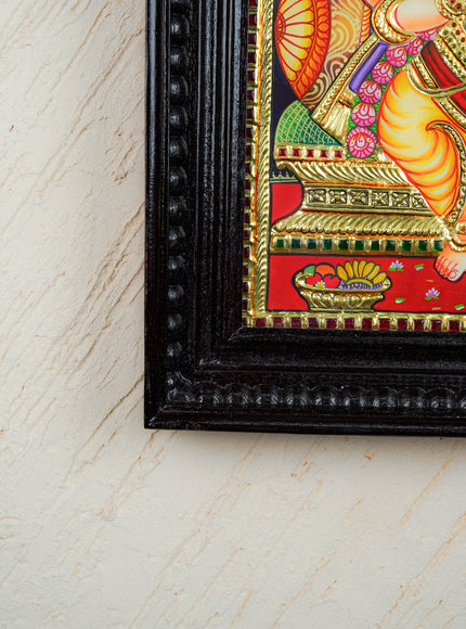 Tanjore Painting - Ganesha - Flat (Gold Foil) - 15x12 inch - WL4079