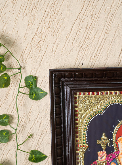 Tanjore Painting - Ganesha - Flat (Gold Foil) - 15x12 inch - WL4079