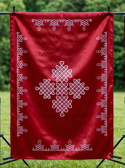 Pooja Back Drops - Red Kolam Design - WL4232-2