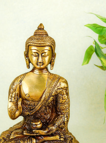 Brass Buddha Idol - 10 inch - WL4351