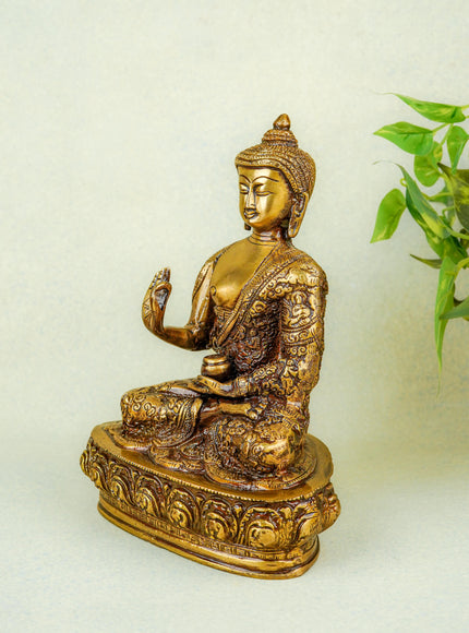 Brass Buddha Idol - 10 inch - WL4351