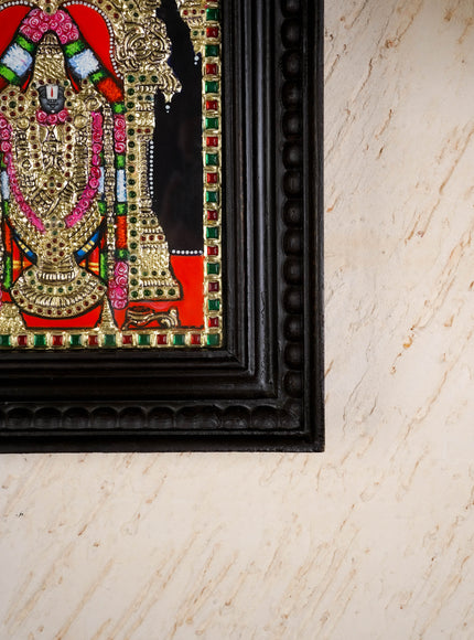 Tanjore Painting - Tirupathi Balaji - Flat (Gold Foil) - 10x8 inch - WL4988