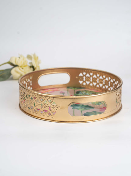 Digital Print - Pichwai Metal Tray - 8 inch - WBG1791