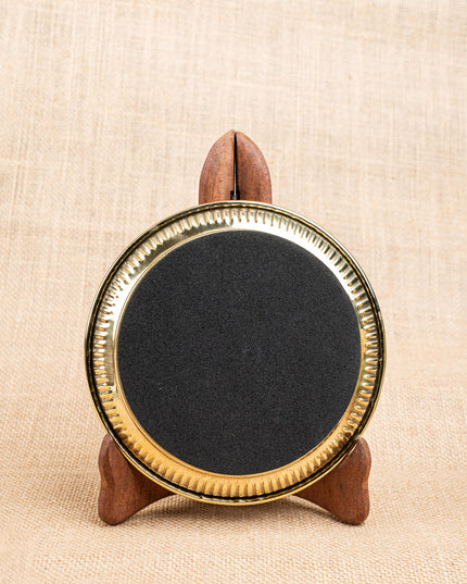 Brass Plate with Madhubani Print - 6 inch - WL5121-1