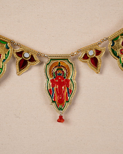 Designer Thoran with Ganesha - Gold - WBG1788-1