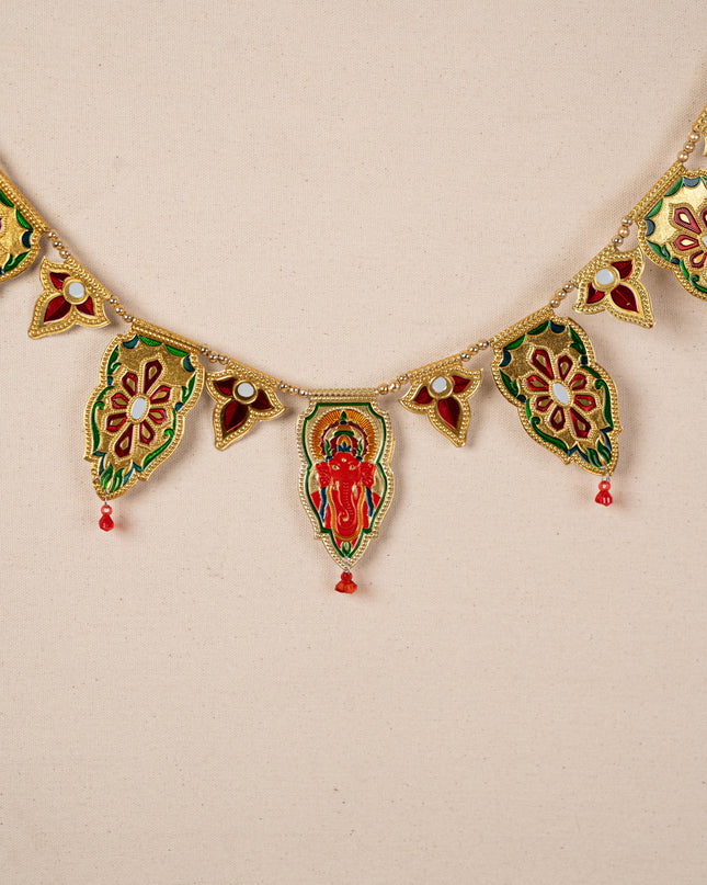 Designer Thoran with Ganesha - Gold - WBG1788-1