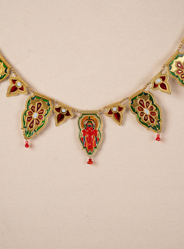 Designer Thoran with Ganesha - Gold - WBG1788-1