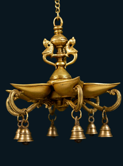 Brass Hanging Annapakshi Diya - 32 inch - WL5155