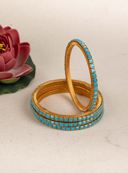 Kundan Bangles - Set of 4 - 2.8 inch - WL5166-2