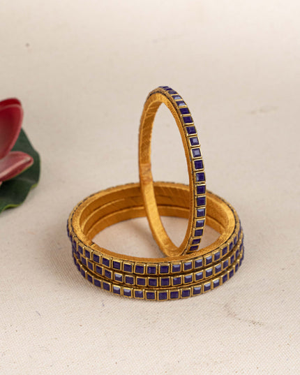 Kundan Bangles - Set of 4 - 2.8 inch - WL5166-2